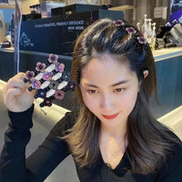 Thumbnail for Sparkling Crystal Stone Braided Hair Clips