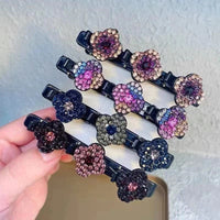 Thumbnail for Sparkling Crystal Stone Braided Hair Clips