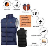 Thumbnail for Men & Women's Heated Vest with 3 Heating Levels & 9 Heating Zones, Washable Lightweight Zip Heated Vest