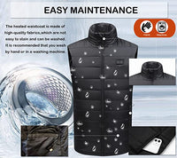 Thumbnail for Men & Women's Heated Vest with 3 Heating Levels & 9 Heating Zones, Washable Lightweight Zip Heated Vest