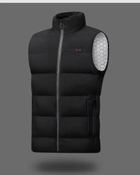 Thumbnail for Men & Women's Heated Vest with 3 Heating Levels & 9 Heating Zones, Washable Lightweight Zip Heated Vest