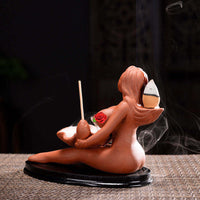 Thumbnail for Beauty Maid Red Porcelain Ceramic Backflow Incense Burner