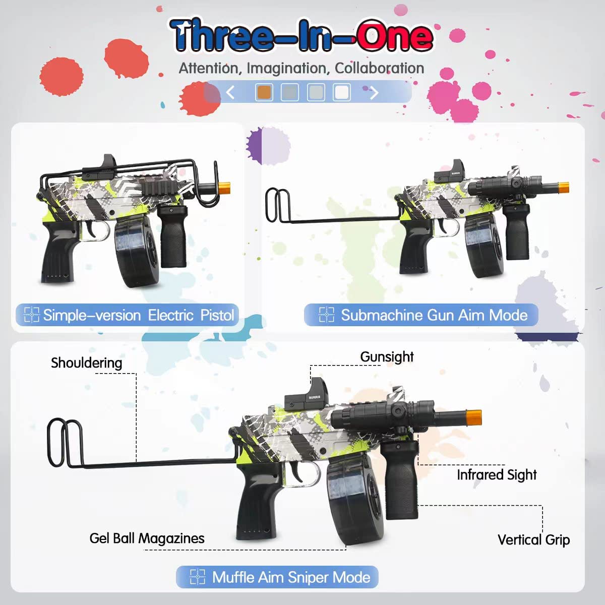 Mac 10 Electric Gel Blaster with Drum