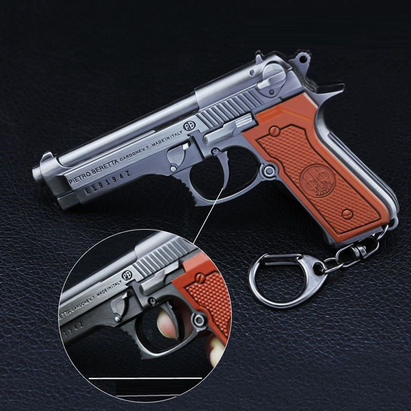 Mini R1895 Revolver P92 Toy Gun Keychain