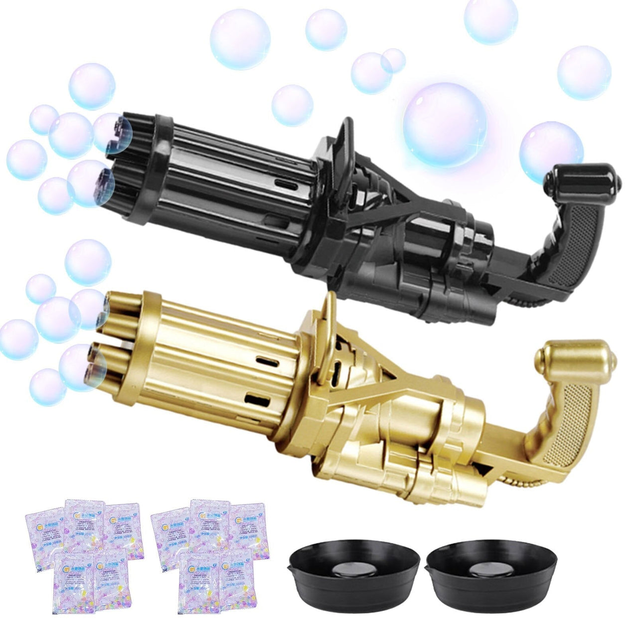 Gatling Bubble Machine with Bubble Liquid