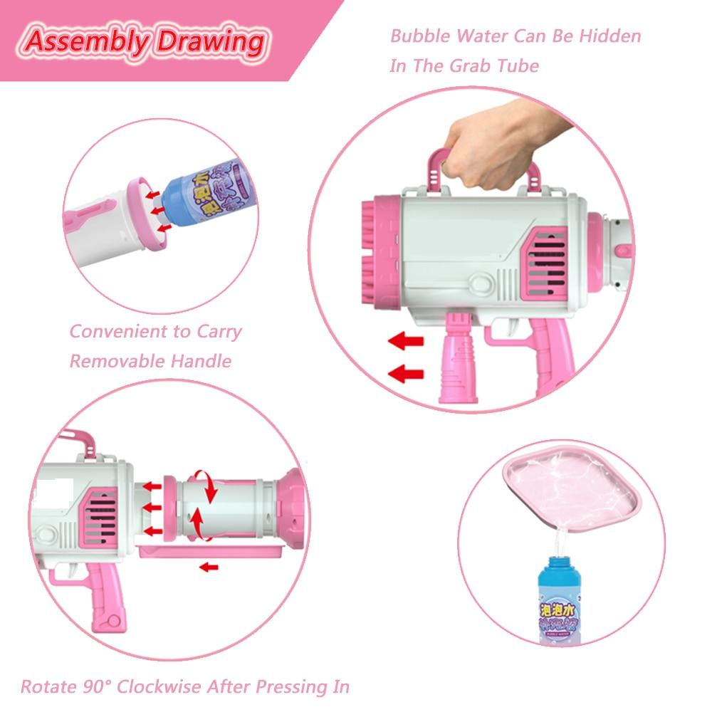 Biggest Bubble Machine with Lights - 52 Holes