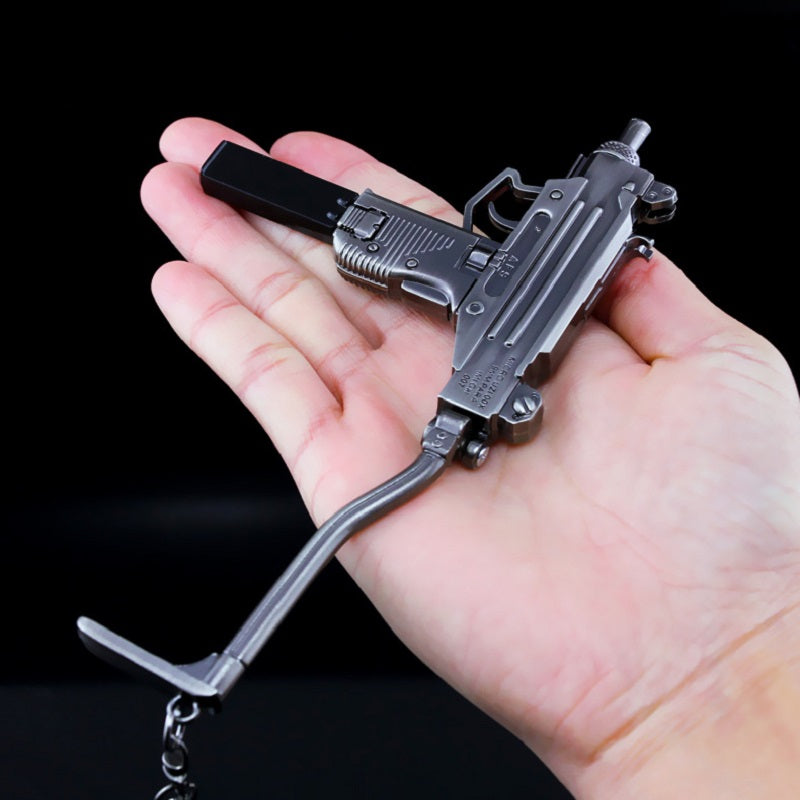 Mini UZI Submachine Keychain