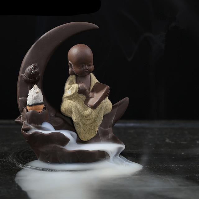 Monk On The Moon Incense Holder
