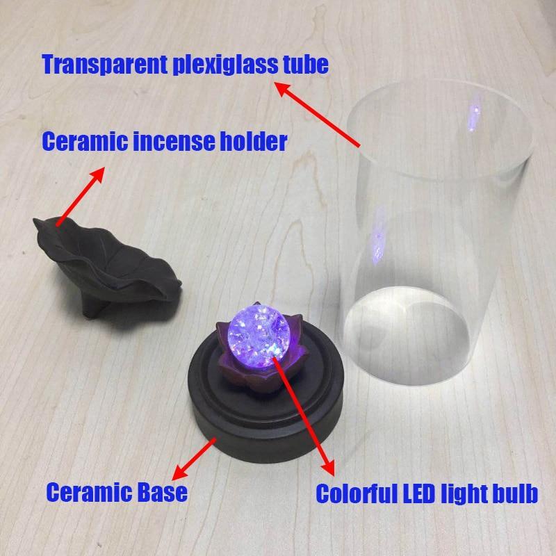 Led Crystal Ball Incense Burner