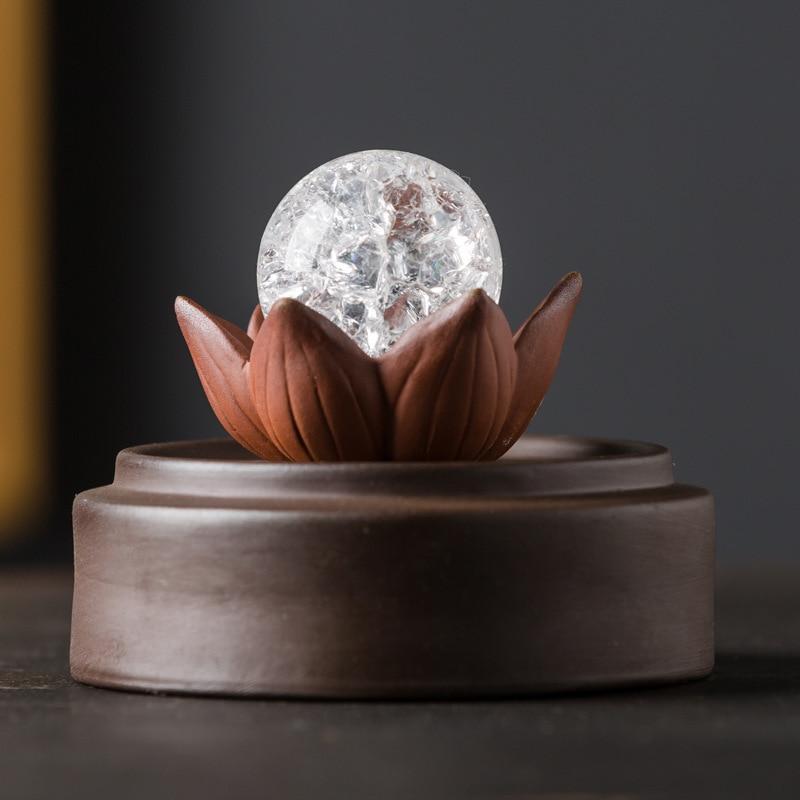 Led Crystal Ball Incense Burner